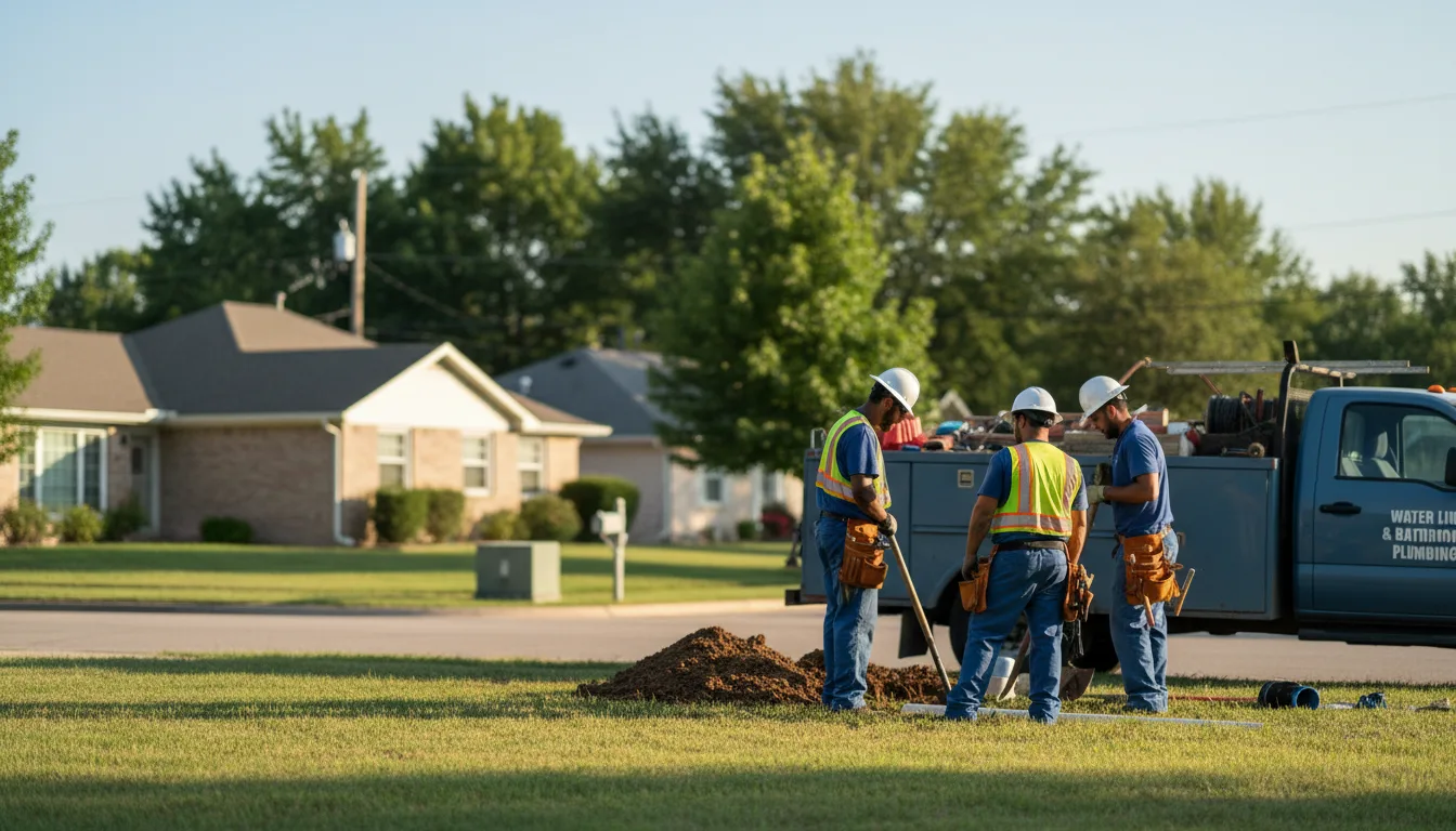 Residential water line and bathroom plumbing service in Argyle, WI